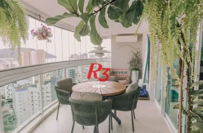 Apartamento com 3 dormitórios para alugar, 165 m² por r$ 21.800,00/mês - ponta da praia - santos/sp