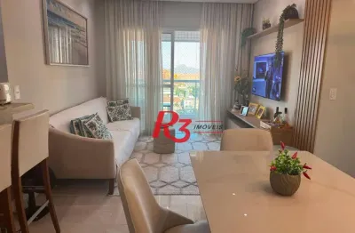 Apartamento à venda, 73 m² por r$ 760.000,00 - ponta da praia - santos/sp