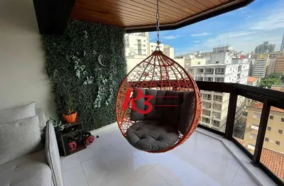 Cobertura à venda, 198 m² por r$ 1.900.000,00 - aparecida - santos/sp