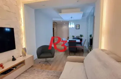 Apartamento com 2 dormitórios à venda, 104 m² por r$ 692.000,00 - marapé - santos/sp