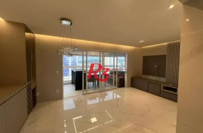Apartamento com 3 quartos para alugar, 111 m² por r$ 8.800/mês - ponta da praia - santos/sp