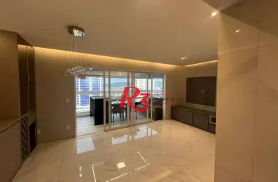 Apartamento com 3 dormitórios para alugar, 111 m² por r$ 8.800,00/mês - ponta da praia - santos/sp