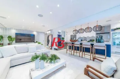 Apartamento com 3 suítes à venda, 184 m² por r$ 3.990.000 - boqueirão - santos/sp