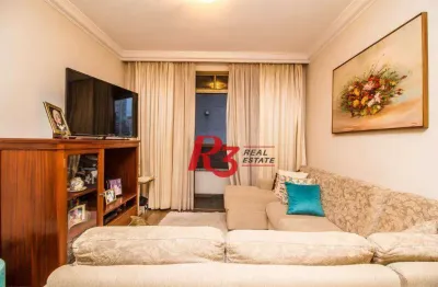 Apartamento com 2 dormitórios à venda, 101 m² por r$ 850.000,00 - embaré - santos/sp