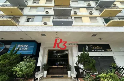 Apartamento com 2 dormitórios para alugar, 90 m² por r$ 4.500,00/mês - boqueirão - santos/sp