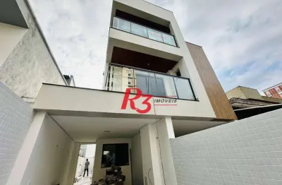 Casa à venda, 206 m² por r$ 1.980.000,00 - embaré - santos/sp