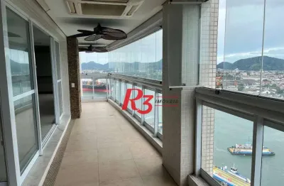 Apartamento à venda, 189 m² por r$ 2.800.000,00 - ponta da praia - santos/sp