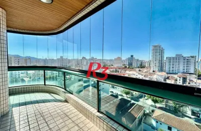 Apartamento à venda, 125 m² por r$ 890.000,00 - embaré - santos/sp