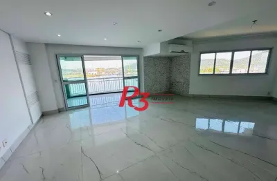 Apartamento com 3 dormitórios para alugar, 199 m² por r$ 16.000,00/mês - ponta da praia - santos/sp