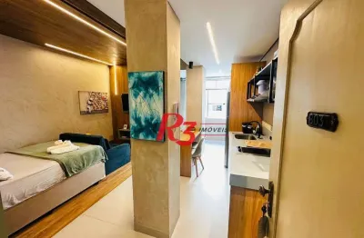 Studio com 1 dormitório para alugar, 35 m² por r$ 4.500,00/mês - ponta da praia - santos/sp
