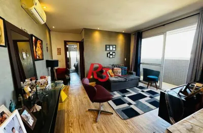 Apartamento com 2 dormitórios à venda, 82 m² por r$ 1.020.000,00 - gonzaga - santos/sp