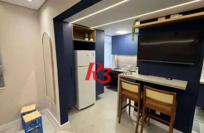 Apartamento à venda, 28 m² por r$ 490.000,00 - josé menino - santos/sp