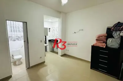 Kitnet com 1 dormitório à venda, 32 m² por r$ 300.000,00 - embaré - santos/sp