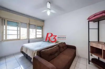 Kitnet com 1 dormitório para alugar, 31 m² por r$ 3.000,00/mês - embaré - santos/sp