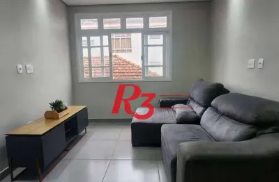 Apartamento com 2 dormitórios para alugar, 70 m² por r$ 3.500,02/mês - embaré - santos/sp