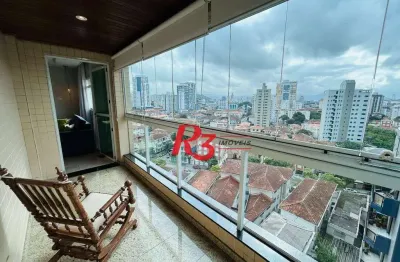 Apartamento com 3 dormitórios à venda, 138 m² por r$ 1.350.000 - boqueirão - santos/sp