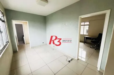 Sala para alugar, 60 m² por r$ 3.000,00/mês - boqueirão - santos/sp