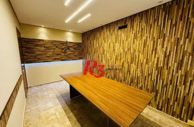 Conjunto para alugar, 120 m² por r$ 4.900,00/mês - boqueirão - santos/sp