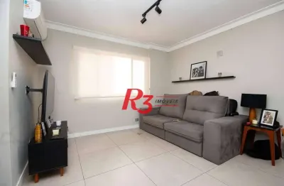 Apartamento com 2 dormitórios à venda, 94 m² por r$ 550.000,00 - embaré - santos/sp