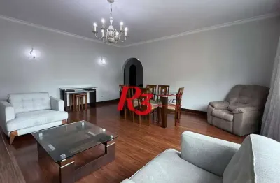 Apartamento para alugar, 183 m² por r$ 7.500,00/mês - boqueirão - santos/sp