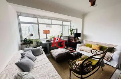 Apartamento com 2 dormitórios à venda, 82 m² por r$ 345.000,00 - josé menino - santos/sp