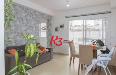 Apartamento com 2 dormitórios à venda, 72 m² por r$ 750.000,00 - josé menino - santos/sp