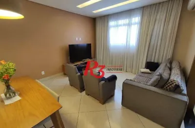 Apartamento com 3 dormitórios à venda, 110 m² por r$ 630.000,00 - campo grande - santos/sp