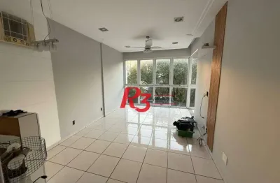 Apartamento com 2 dormitórios para alugar, 80 m² por r$ 3.800,00/mês - campo grande - santos/sp