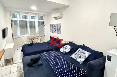Apartamento à venda, 30 m² por r$ 357.000,00 - boqueirão - santos/sp