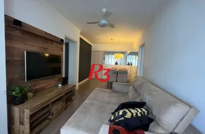 Apartamento com 1 dormitório para alugar, 60 m² por r$ 3.000,00/mês - gonzaguinha - são vicente/sp