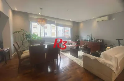 Apartamento com 3 dormitórios à venda, 175 m² por r$ 1.250.000,00 - boqueirão - santos/sp