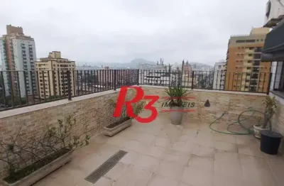 Cobertura à venda, 145 m² por r$ 645.000,00 - ponta da praia - santos/sp
