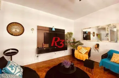 Apartamento para alugar, 100 m² por r$ 7.000,02/mês - gonzaga - santos/sp