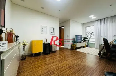 Apartamento com 2 dormitórios à venda, 67 m² por r$ 440.000,00 - encruzilhada - santos/sp