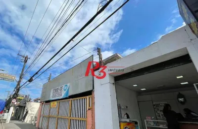 Loja para alugar, 250 m² por r$ 10.000,00/mês - chico de paula - santos/sp