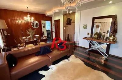 Apartamento com 3 dormitórios à venda, 182 m² por r$ 1.250.000,00 - boqueirão - santos/sp