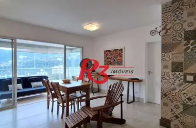 Apartamento com 3 dormitórios à venda, 100 m² por r$ 1.390.000,00 - josé menino - santos/sp