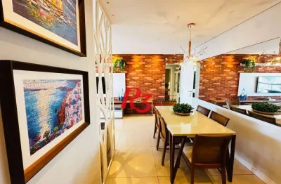 Apartamento com 4 dormitórios à venda, 131 m² por r$ 2.200.000,00 - embaré - santos/sp