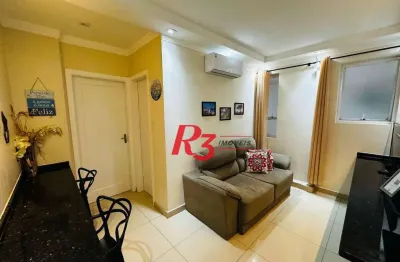 Apartamento com 1 dormitório à venda, 38 m² por r$ 360.000,00 - boqueirão - santos/sp