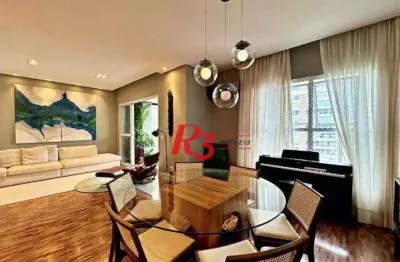 Apartamento com 3 dormitórios à venda, 188 m² por r$ 2.200.000,00 - boqueirão - santos/sp