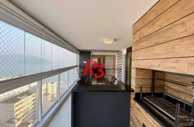 Apartamento com 3 dormitórios para alugar, 140 m² por r$ 15.000,00/mês - embaré - santos/sp