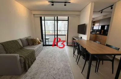 Apartamento com 1 dormitório para alugar, 59 m² por r$ 5.900,00/mês - ponta da praia - santos/sp