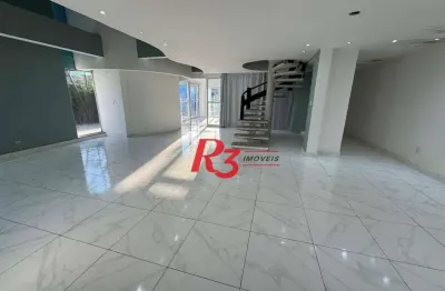 Sobrado com 3 dormitórios para alugar, 495 m² por r$ 15.000,00/mês - estuário - santos/sp