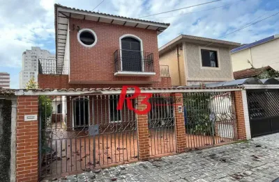 Casa com 3 dormitórios à venda, 196 m² por r$ 960.000,00 - marapé - santos/sp