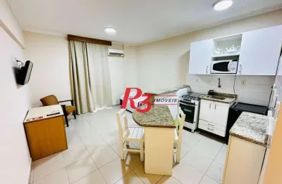 Flat com 1 dormitório à venda, 41 m² por r$ 300.000,00 - gonzaga - santos/sp