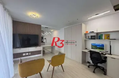 Studio com 1 dormitório à venda, 57 m² por r$ 910.000,00 - ponta da praia - santos/sp