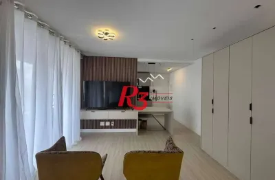 Studio com 1 dormitório à venda, 57 m² por r$ 910.000,00 - ponta da praia - santos/sp