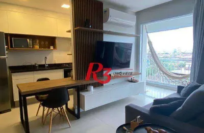 Apartamento com 1 dormitório à venda, 50 m² por r$ 450.000,00 - vila matias - santos/sp