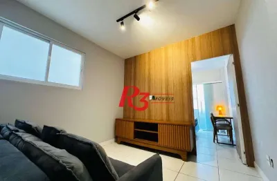 Apartamento para alugar, 50 m² por r$ 3.080,00/mês - gonzaga - santos/sp