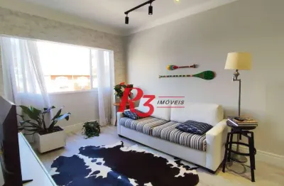 Apartamento com 2 dormitórios à venda, 90 m² por r$ 750.000,00 - campo grande - santos/sp